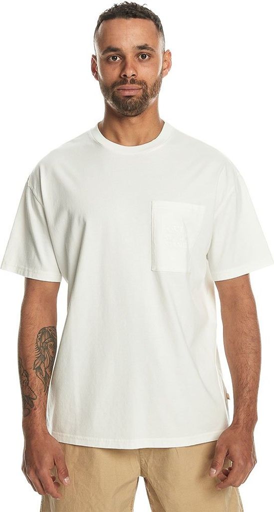 Quiksilver Blanknat Dye Kurzarm-t-shirt Weiß M Mann Weiß M