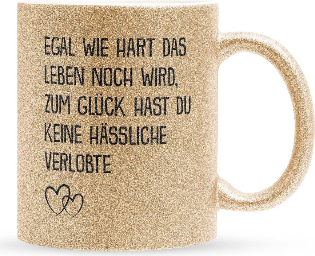 22Feels Glitzertasse Gold Verlobter Geschenk Männer Verlobung Bekannt Geben Für Ihn Groom To Be Spruch Heiraten Kaffeetasse Geburtstag Weihnachte...