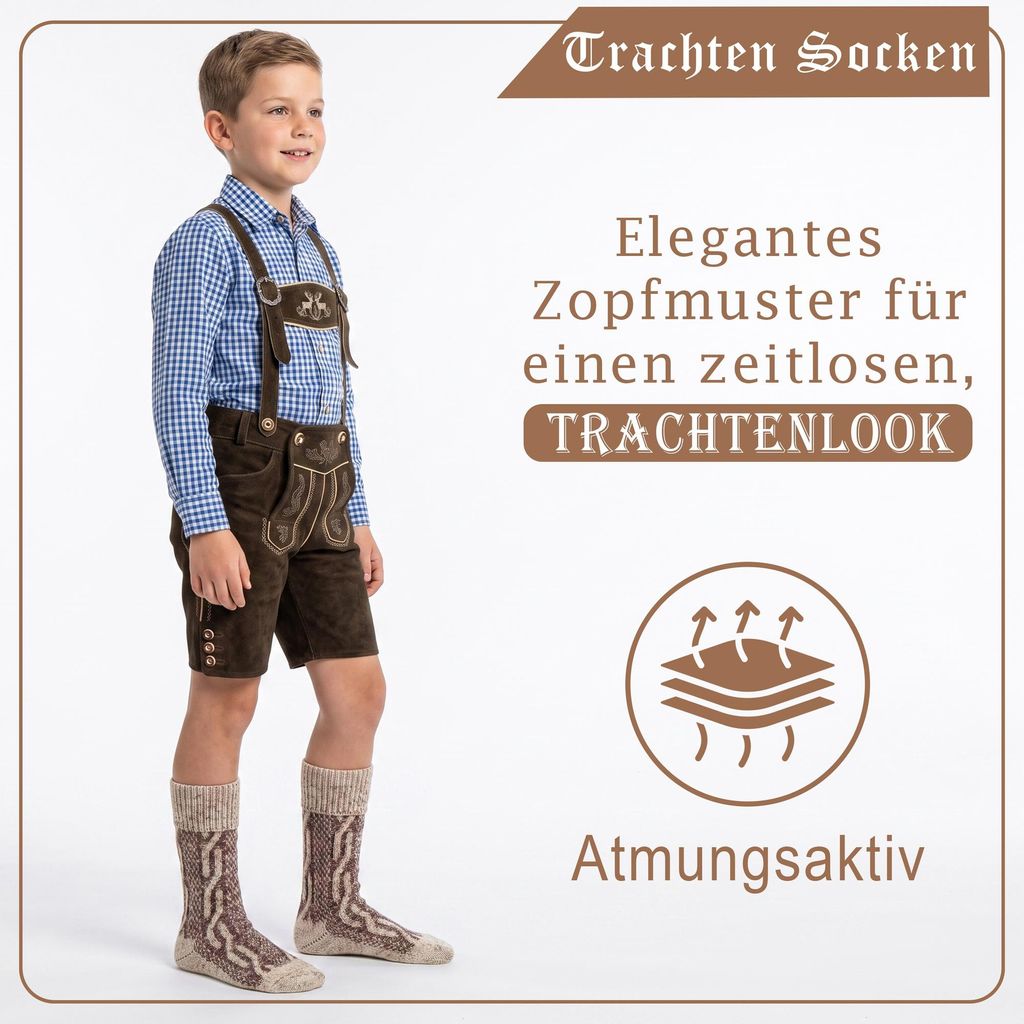 German Wear, Kinder Trachtensocken Trachten Kindersocken Produktbild 