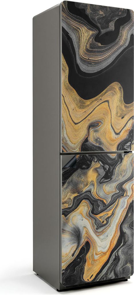 Abstraktes Farbmuster – Magnetische Kühlschrank Abdeckung – Dekorfolie magnetisch Küche – Kühlschrank Magnet Deko – selbstklebende Magne...