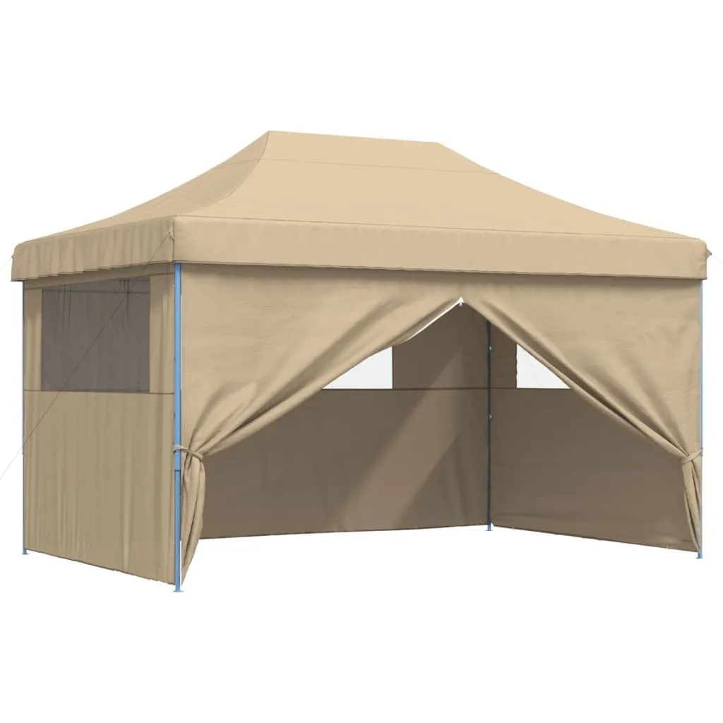 Tonnelle de jardin pliante imperméable beige pour réception