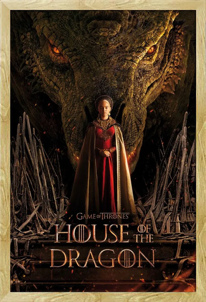 Poster House of the Dragon con Cornice Shinsuke Faggio 61x91,5 cm