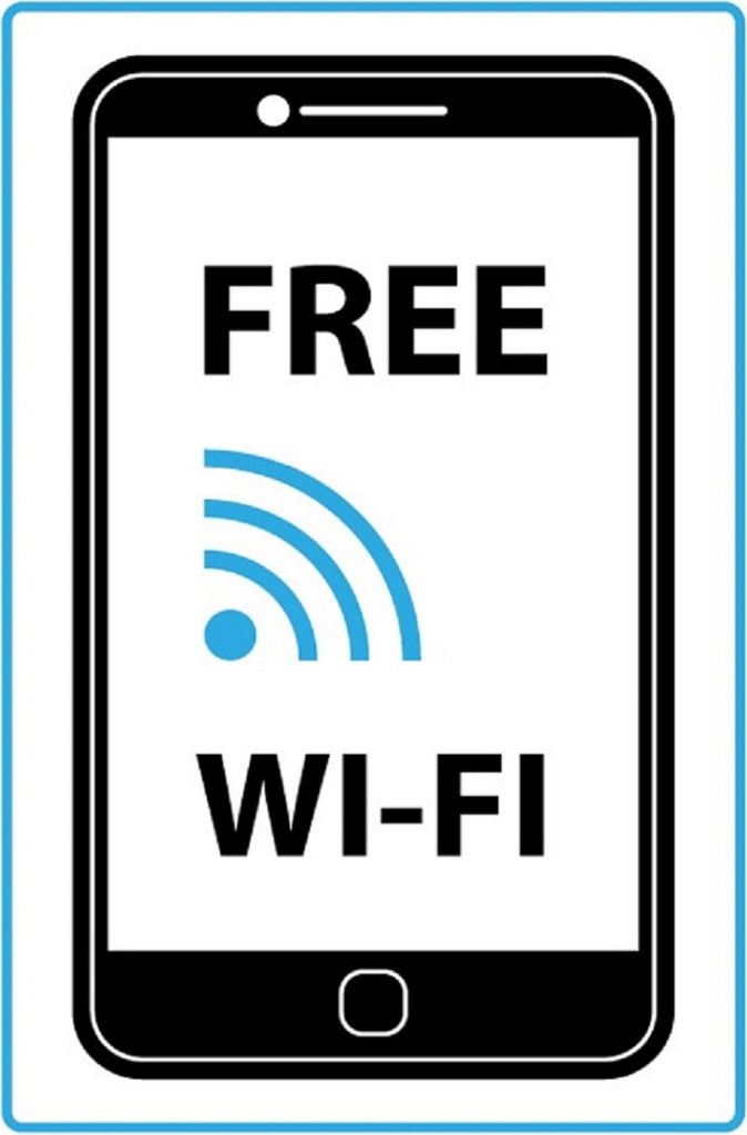 vianmo Holzschild 30x20 cm Free WI-FI Handy Warnschild Hinweisschild
