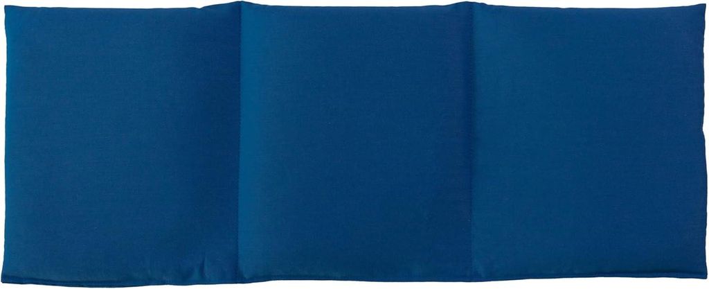 Bio-Dinkelkissen 20x50cm 3-Kammer - Bio Füllung & Bio Stoff enzianblau - auch als Nackenwärmer - Wärmekissen und Kältekissen Körnerkissen