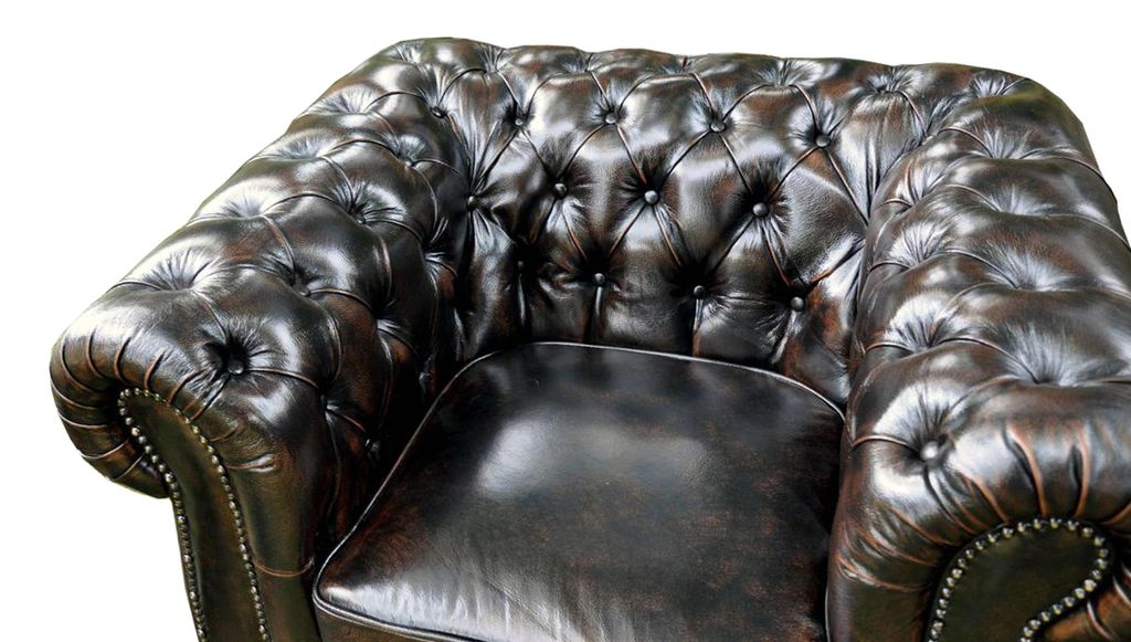 Chesterfield Sofagarnitur Polster Sitz Sofa Couch Garnitur 3+2+1 Ledersofa Sofas