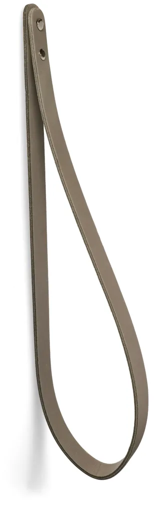 Étagère Flottante Grise 80 cm et Support Cuir pour Déco Murale Design
