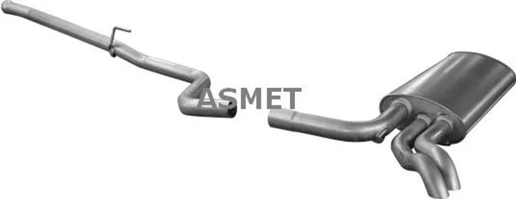 Pot d'échappement arrière pour Classe E - Qualité OE ASMET 1076