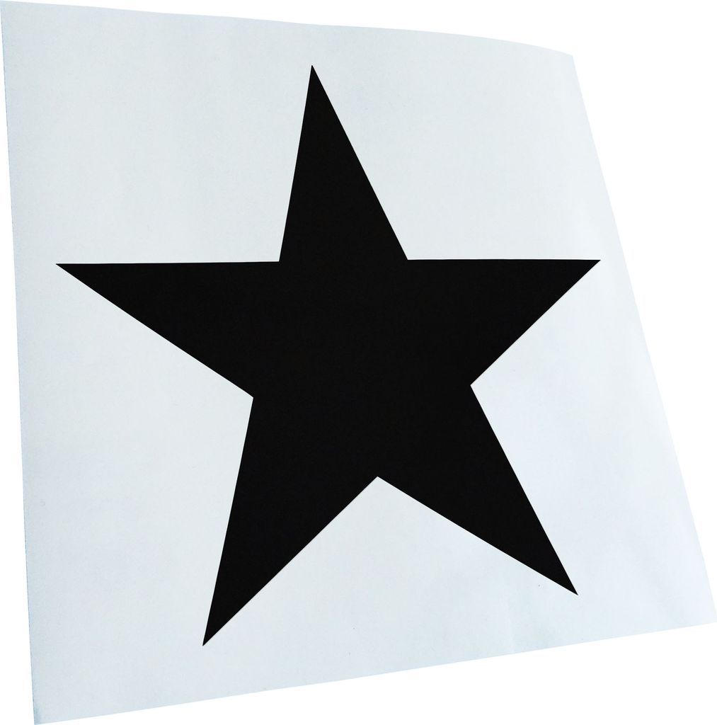 Kiwistar - Autoaufkleber - Stern Star Symbol Heckscheibe - Aufkleber für Auto Kfz Fahrrad, LKW, Truck Mofa