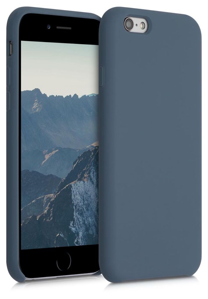 kwmobile Handyhülle für Apple iPhone 6 / 6S Hülle - Case Silikon - Kabelloses Laden - Schutzhülle Cover in Dunkler Schiefer