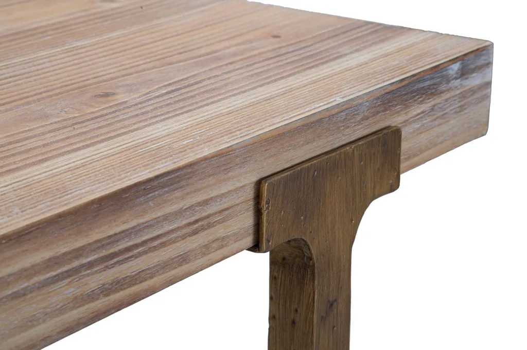 Table à manger Ankara en Bois Marron 80cm - Robuste et Design Moderne