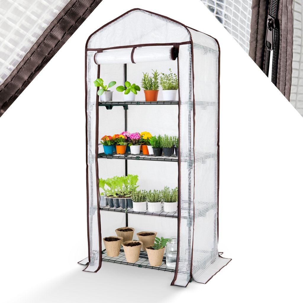 AREBOS Foliengewächshaus 70x50x158 cm | 4 Etagen mit Produktbild 