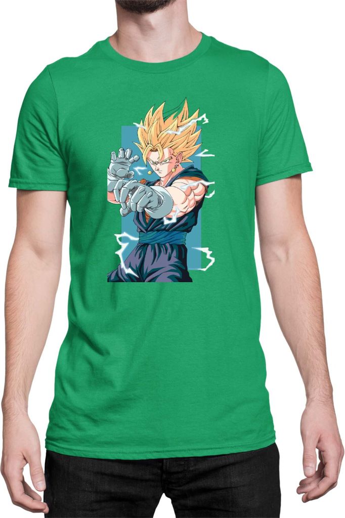 Herren T-Shirt Dragon Anime Manga Ball Z Gogeta, Man 3XL / Grün