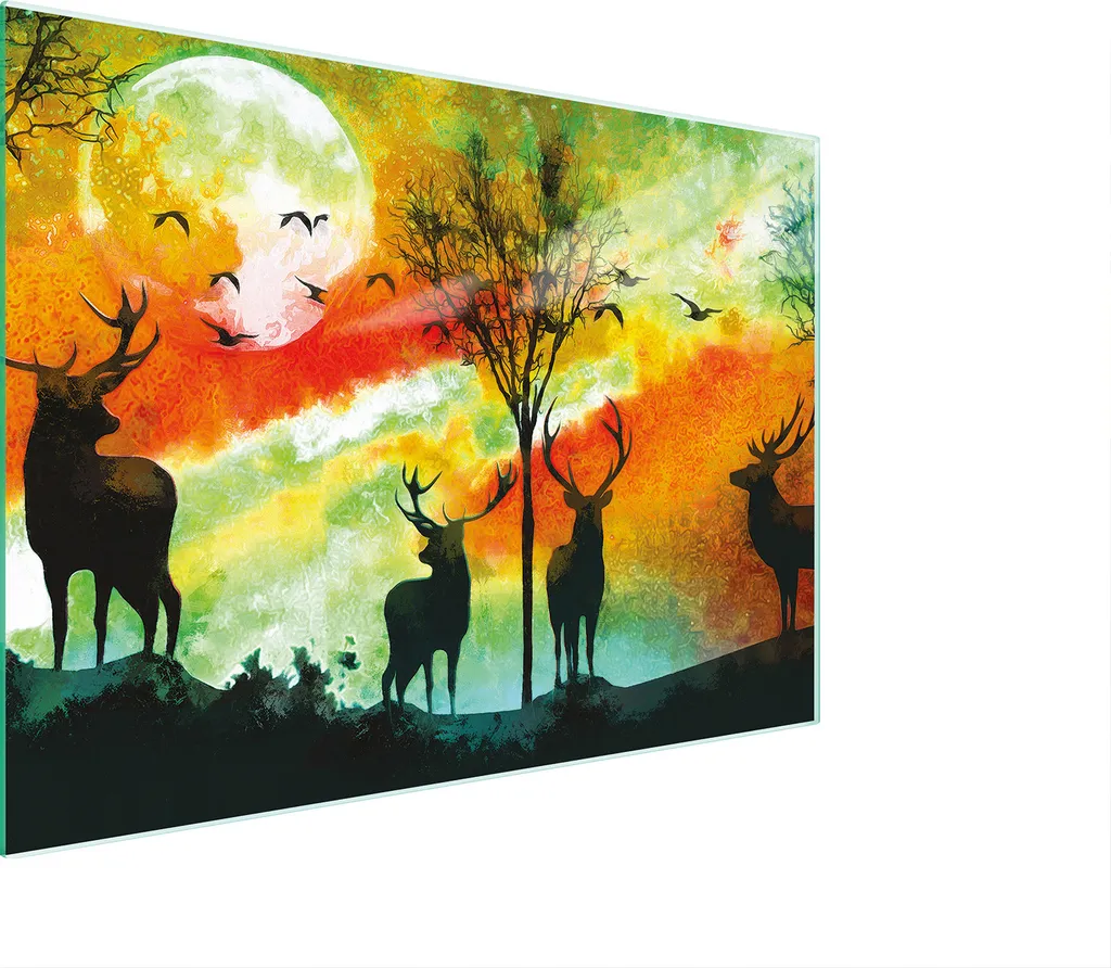 Copriforno Vetro 30x22 cm Multiglass Cervo Colorato Antigraffio