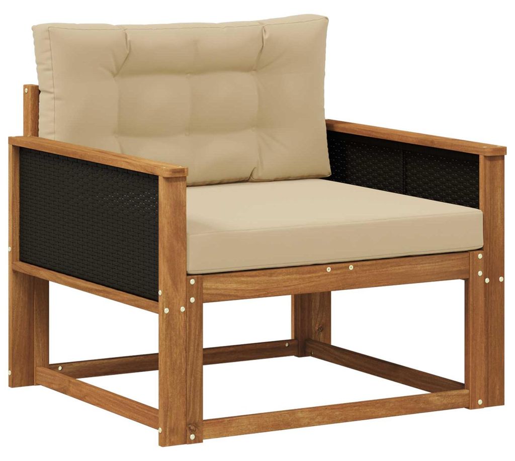 vidaXL Outdoor Mittelsofa Natur