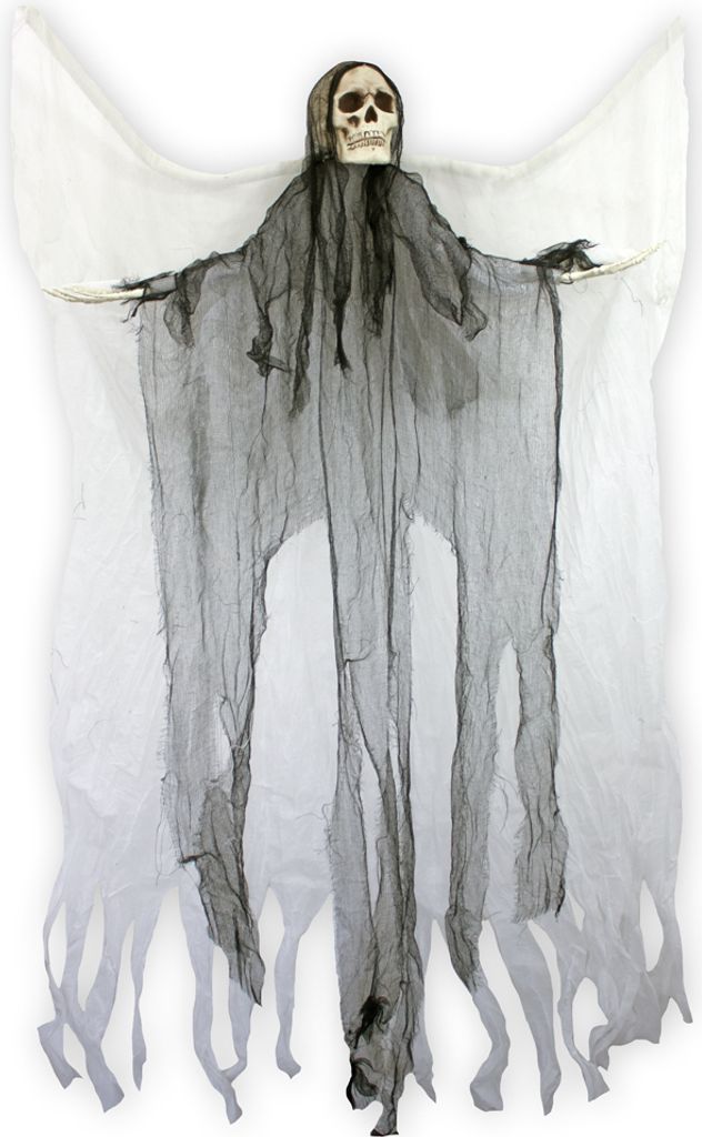 Todesengel mit Flügeln und Totenkopf - 180 cm | Halloween Dekoration Hängefigur