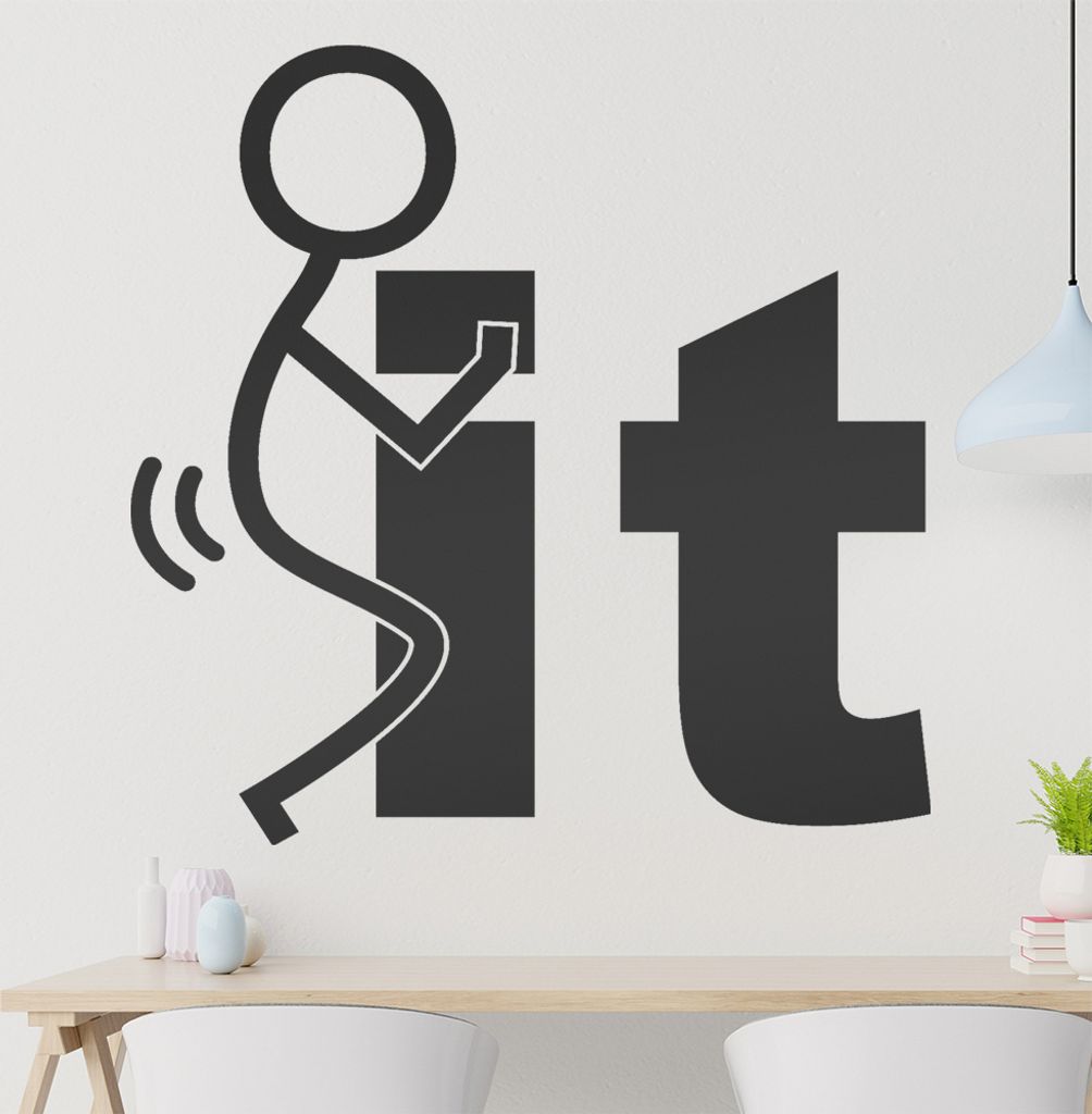 Fuck It Wandtattoo in 6 Größen - Wandaufkleber Wall Sticker - Dekoration, Küche, Wohnzimmer, Schlafzimmer, Badezimmer