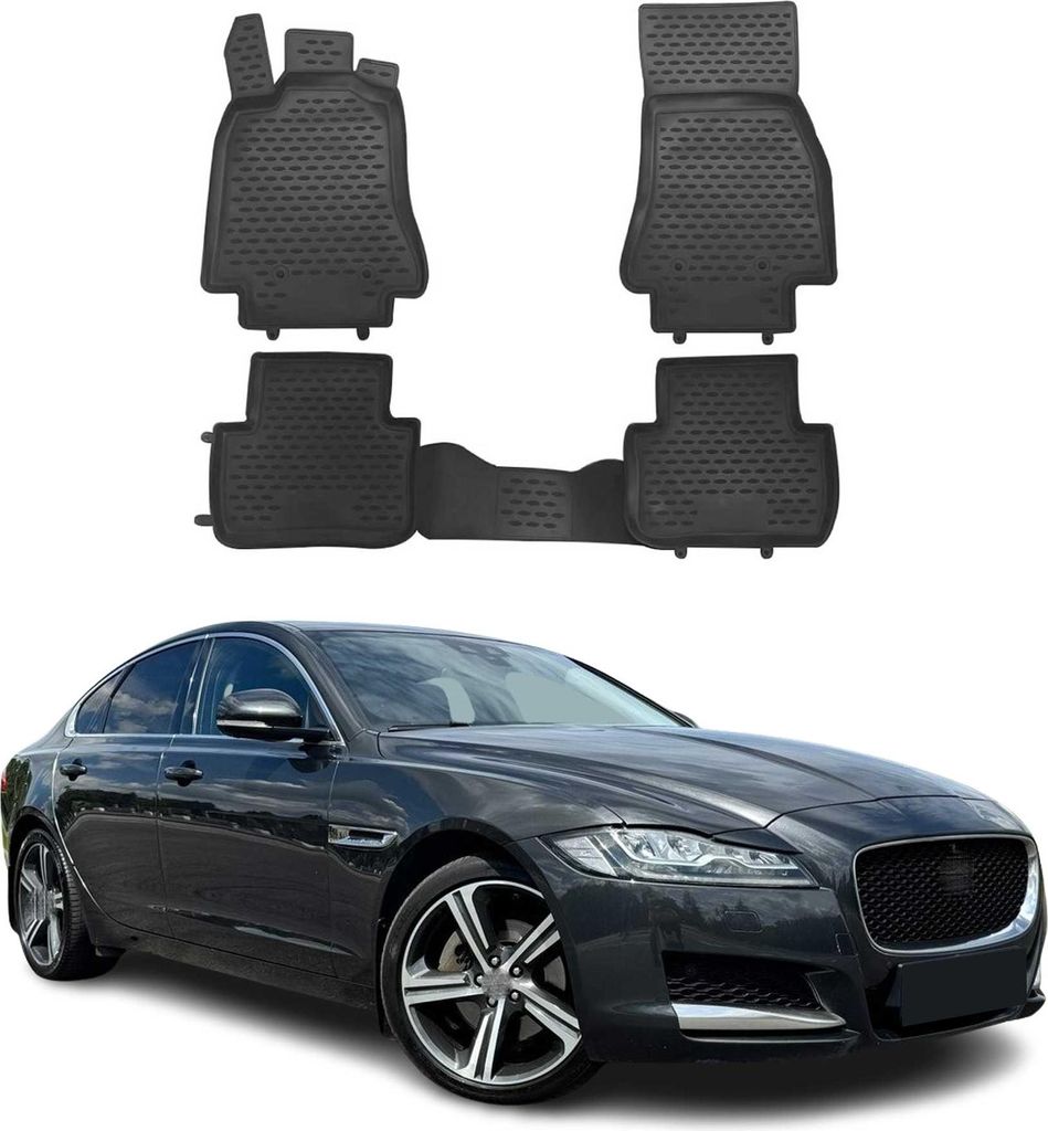 2009-2015 Jaguar XF Fußmatten TPE Schwarz 4 tlg