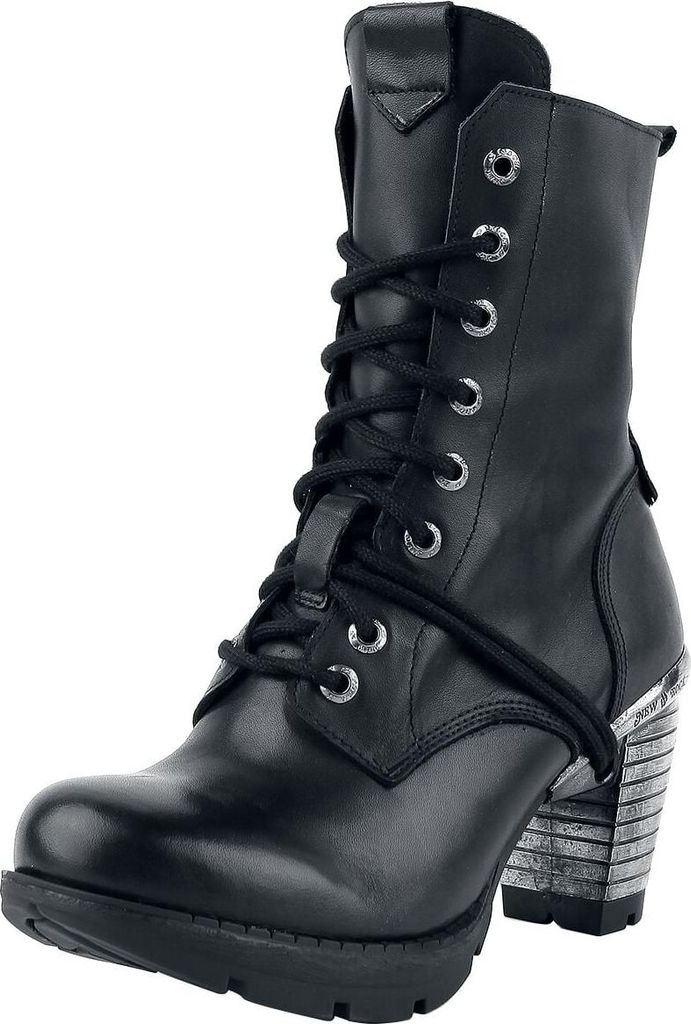 New Rock Boot Damen Trail Negro Tacon Acero schwarz EU37