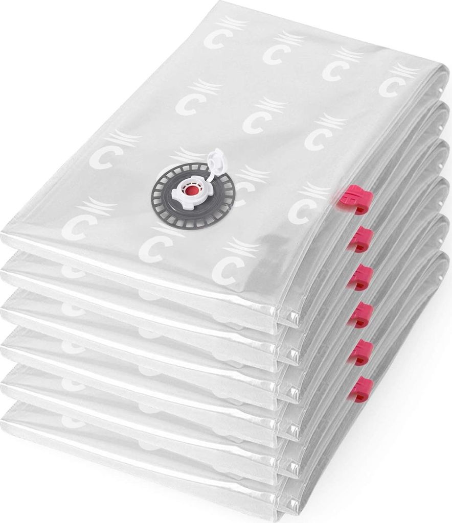 Vakuum Aufbewahrungsbeutel Transparent - Set von 6 - 80 x 100 x H.0.2 cm