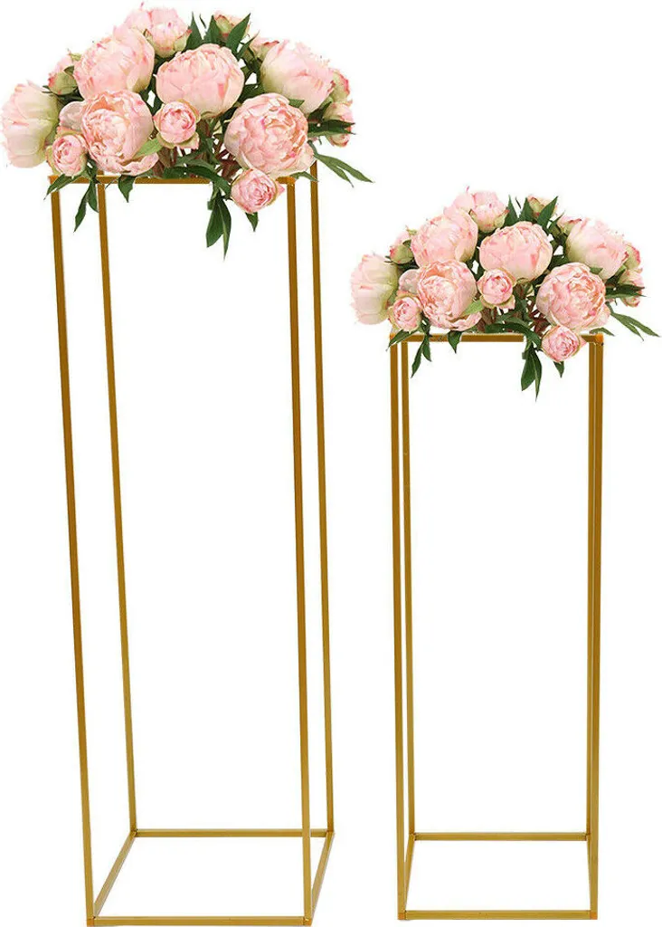 Support de Mariage Stable pour Arche de Ballons et Fleurs - Set de 2 Or - 4