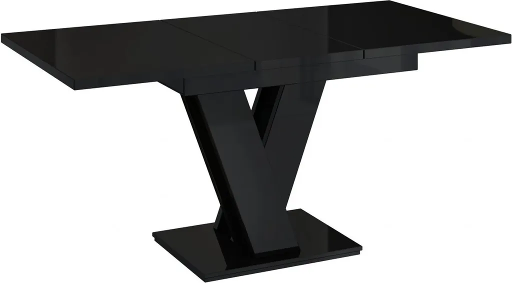 Table de séjour extensible MAEL noir brillant pour vos réceptions