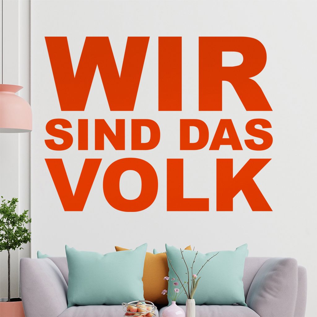 KIWISTAR Wir sind das Volk - Stimmen Gemeinschaft Parolen Politik Wandtattoo in 6 Größen - Wandaufkleber Wall Sticker - Dekoration, Küche, Wohnz...