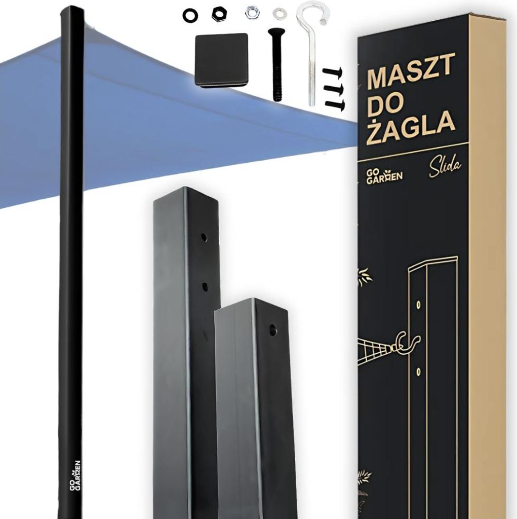 Maststange für Garten-Sonnensegel, höhenverstellbar 240 cm, Produktbild 