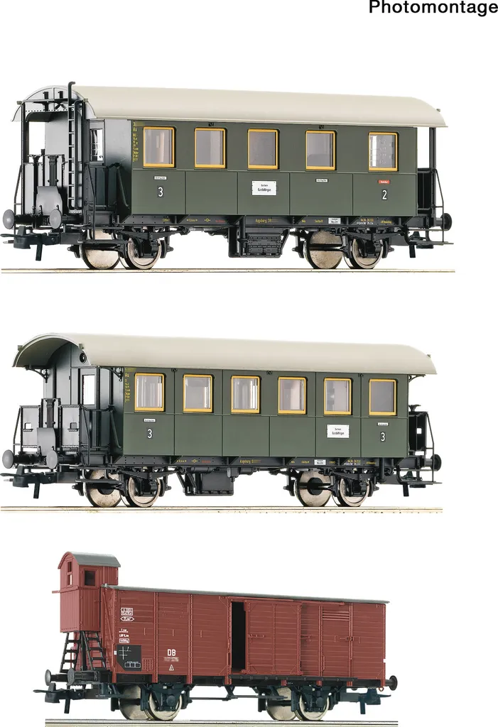 Train de banlieue Roco 6200040 : set de 3 voitures voyageurs échelle HO