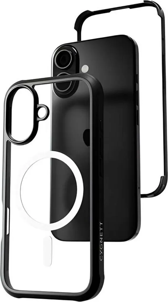 Coque iPhone 17 MagTitan Cygnett MagSafe avec verre trempé 9H noir
