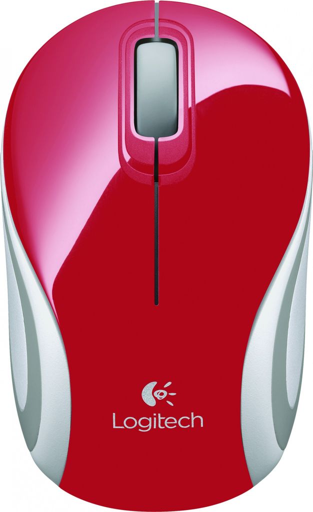 Logitech Wireless Ultra Portable M187 Maus kabellos rot
