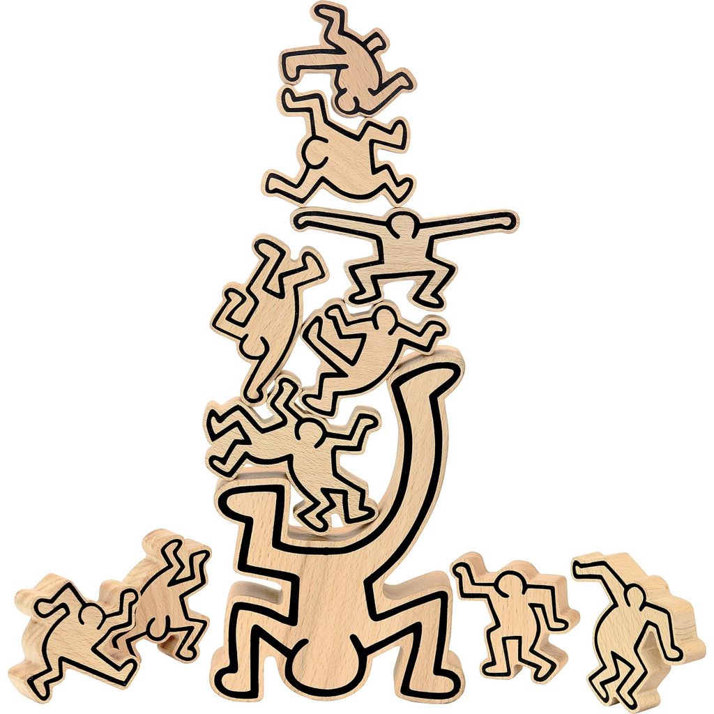 Vilac - Juego de equilibrio de madera Keith Haring - Juego Imagen del producto 