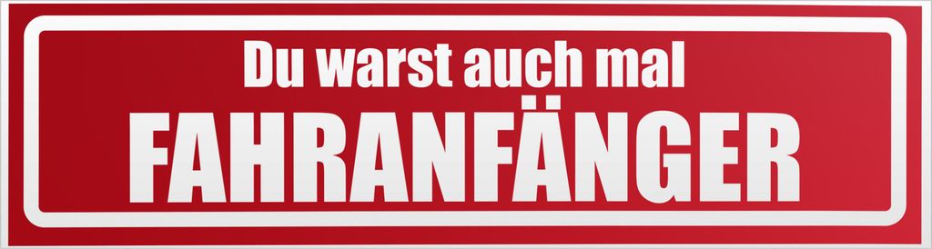 Kiwistar Fahranfänger warst du auch invertiert Magnetschild Schild magnetisch - 30cm Rot - reflektierend - Magnetfolie für Auto PKW Kfz