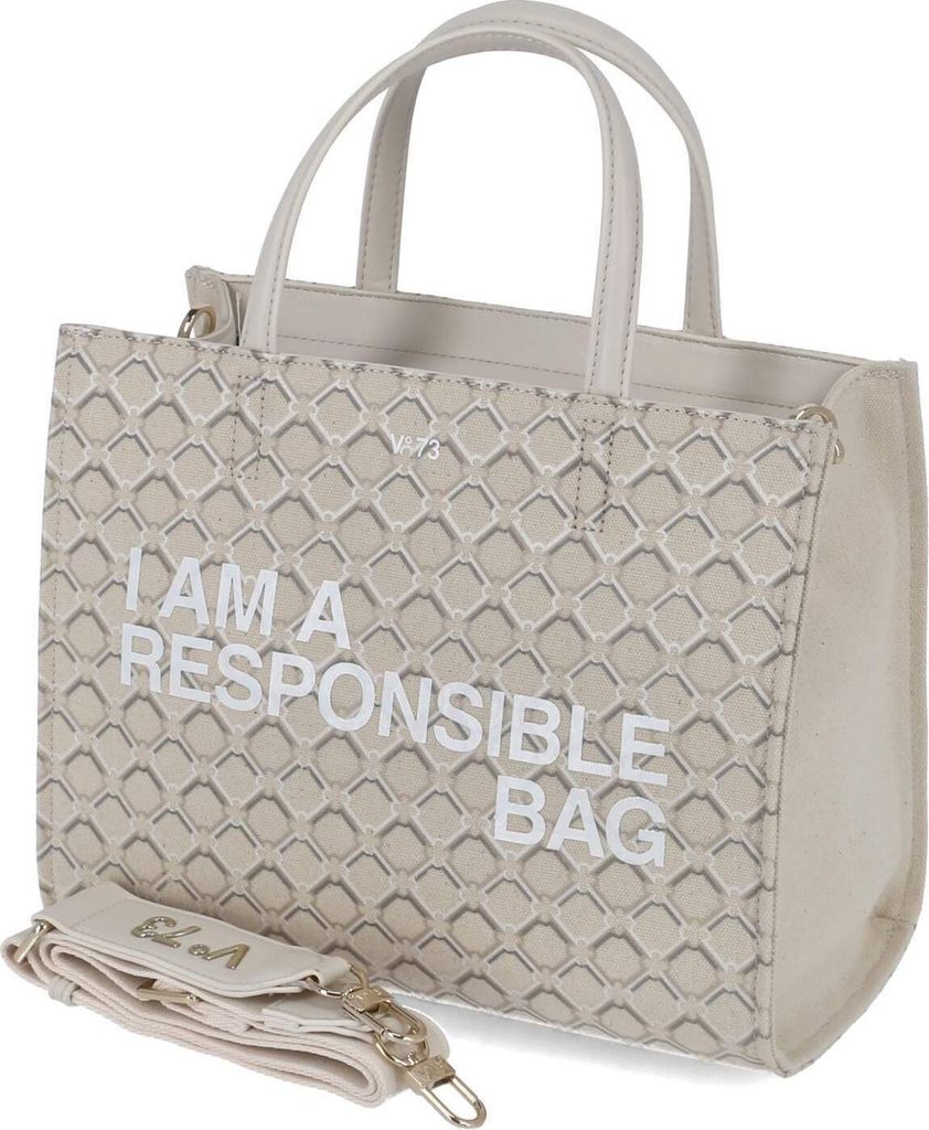Handtasche RESPONSIBILITY LOGO, Größe:-, Farbauswahl:weiss-kombi