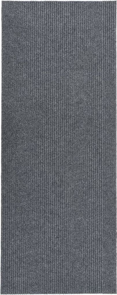 The Living Store Schmutzfangläufer Grau 100x300 cm