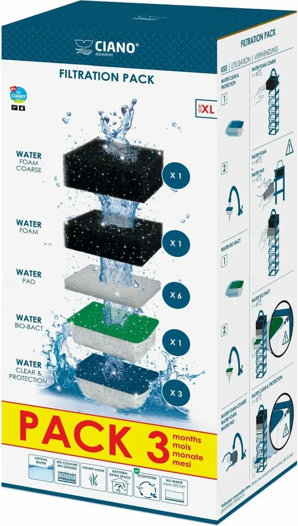 Solution Eau Trouble : Rechange Ciano Charbon Actif pour Filtre Interne
