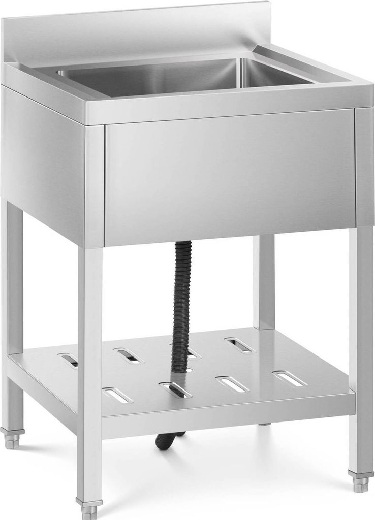 Royal Catering Spültisch - 1 Becken - Edelstahl - 60 x 60 cm