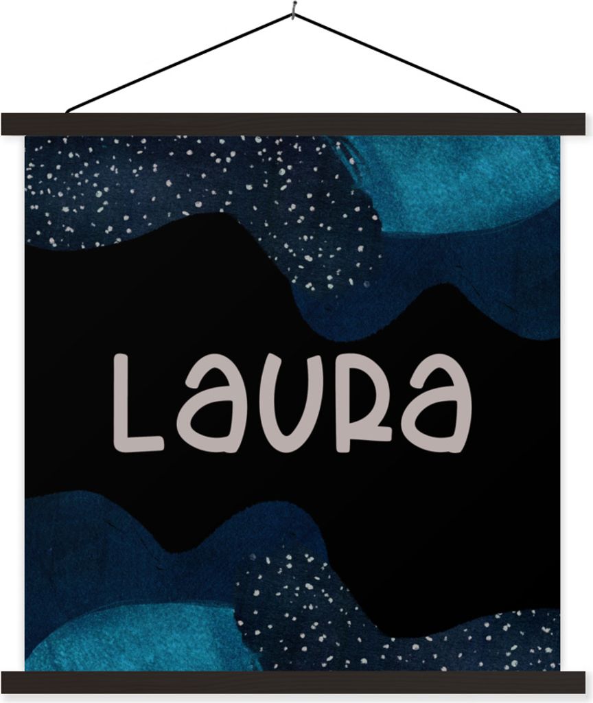 MuchoWow Textilposter Laura - Pastell - Mädchen 90x90 cm mit schwarzem Rahmen - Magnetisches