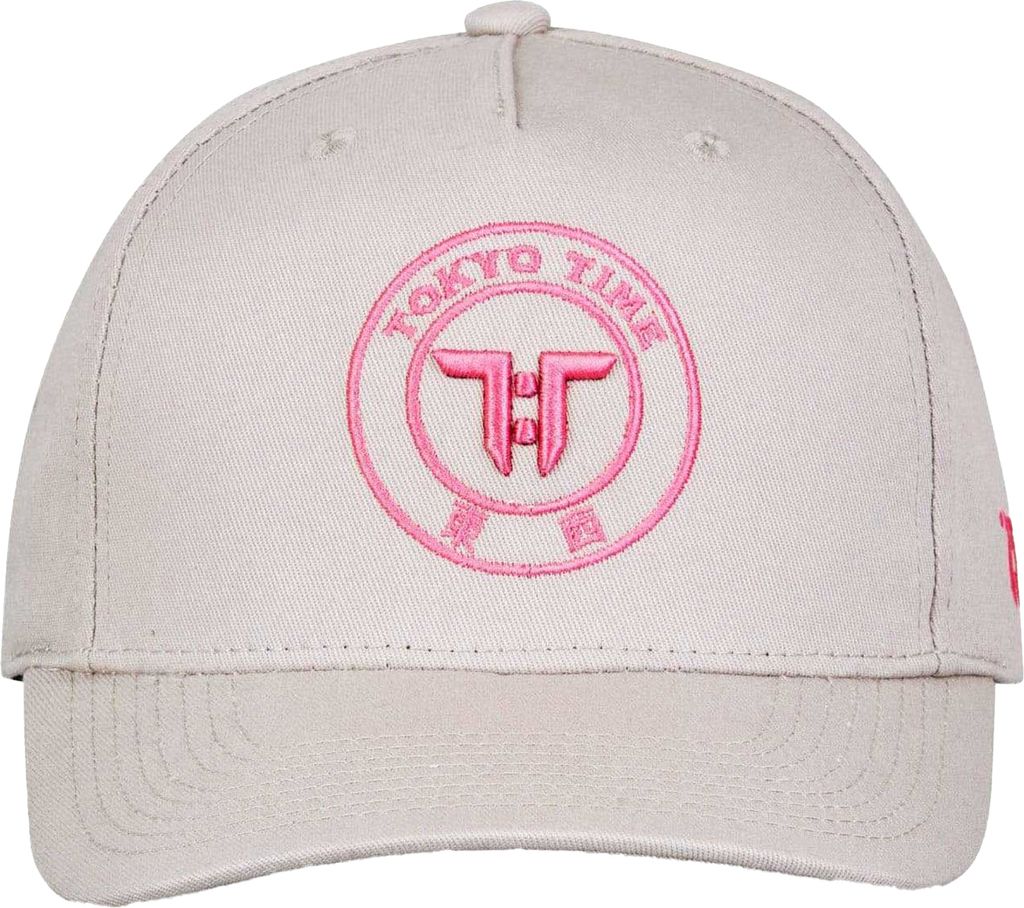 Tokyo Time - Baseball-Mütze Logo für Herren/Damen Uni RO8761 (Einheitsgröße) (Grau/Pink)