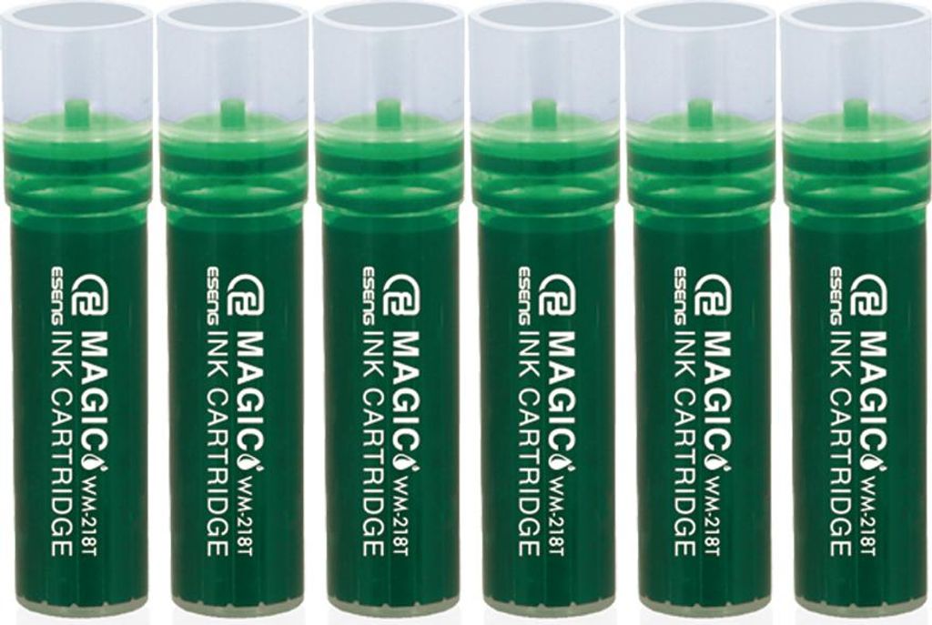ESENG Whiteboard Marker Nachfüllpatronen MAGIC WM-218T, grün 6 Patronen