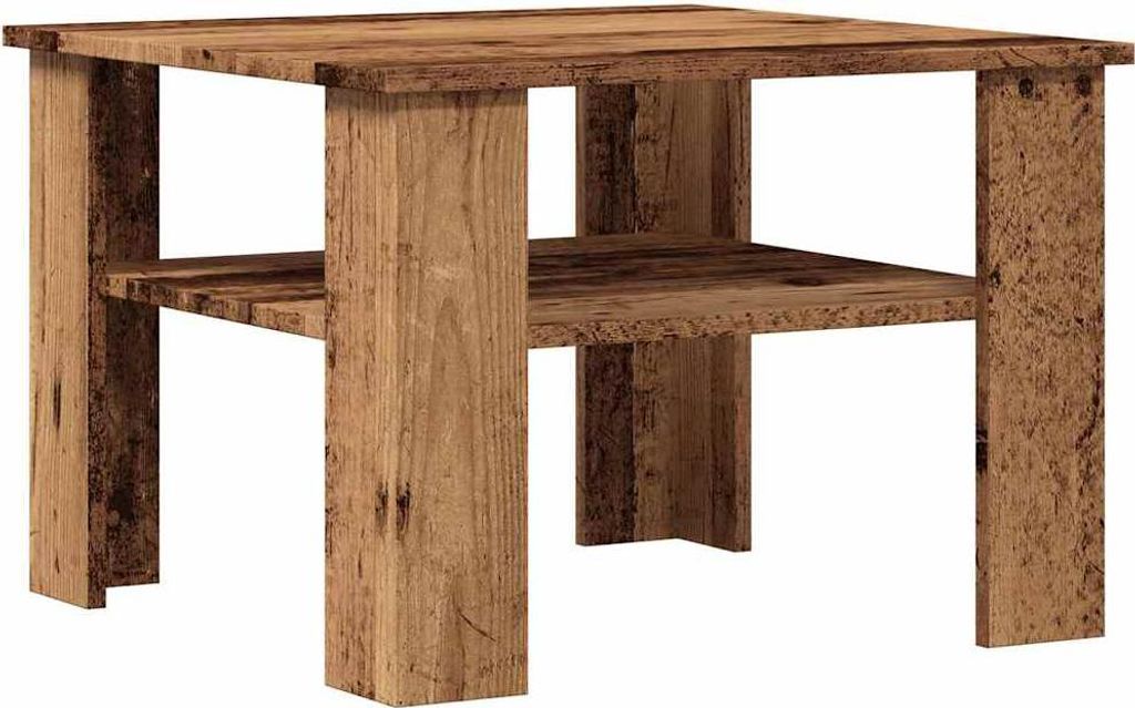 vidaXL Couchtisch Altholz-Optik 60x60x42 cm Holzwerkstoff