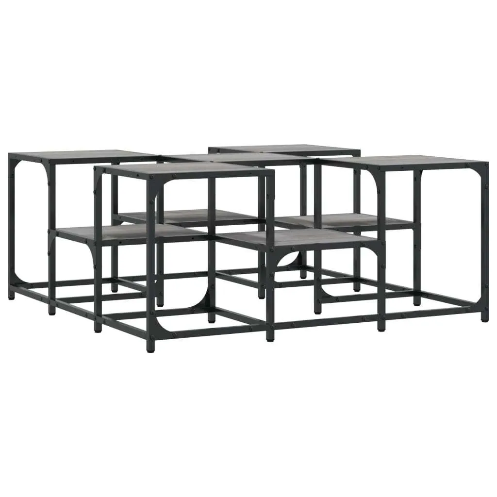 Tavolino Salotto Grigio Sonoma 91x91 - Resistente e Facile da Pulire
