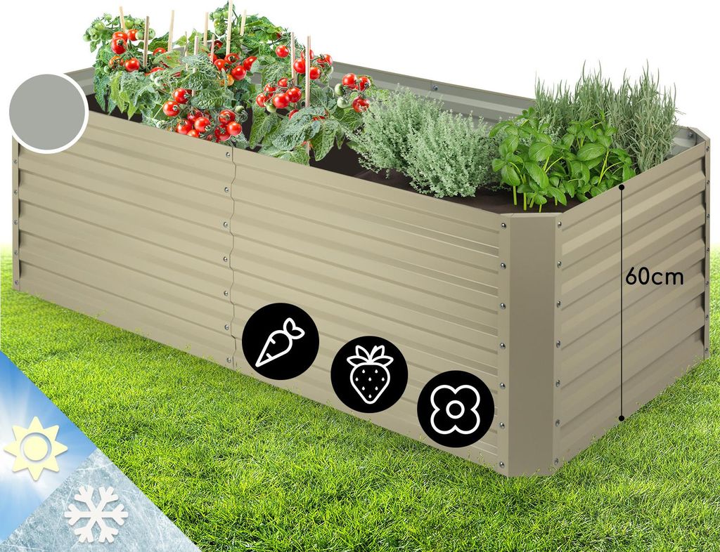 Blumfeldt Hochbeet aus Metall, Wetterfestes Produktbild 