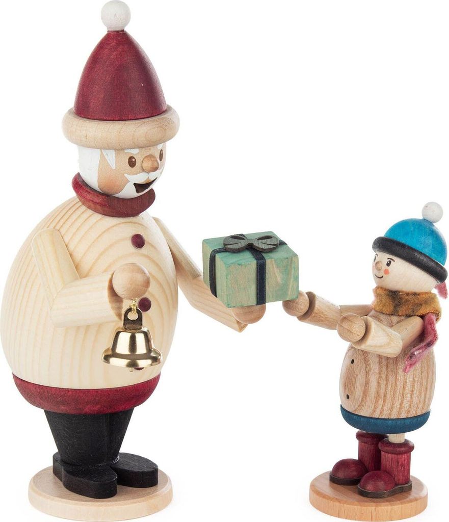Räuchermann Weihnachtsmann mit Mäxchen Höhe 20cm NEU