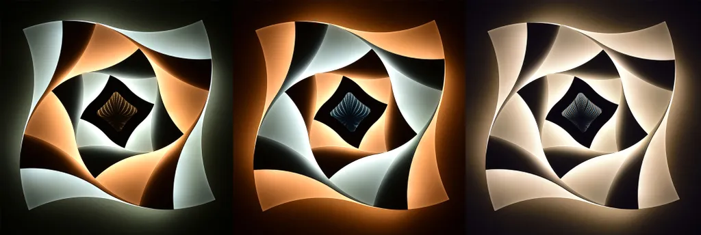 Luminaire à LED 3D pour salon et bureau : Éclairage design télécommandé