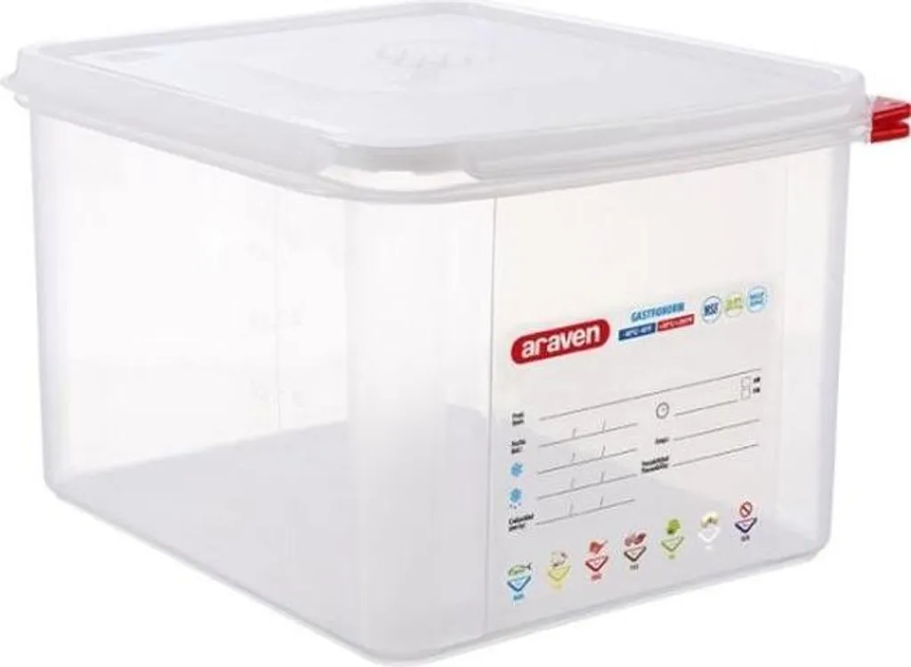 Araven Contenitore Ermetico GN 1/2 h 20 cm - Plastica Professionale