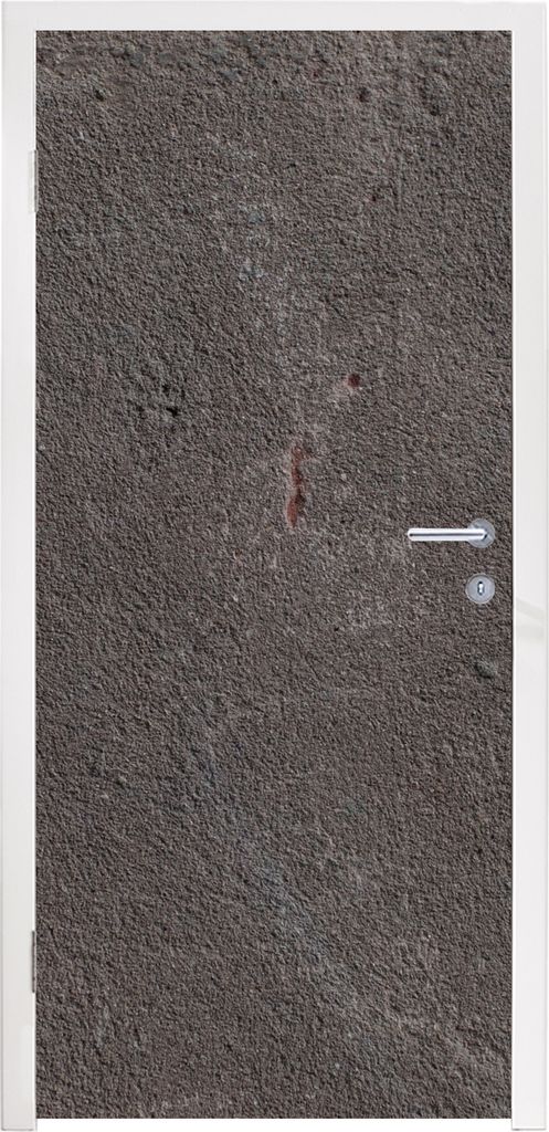 MuchoWow Türtapete Selbstklebende Türfolie Beton - Grau - Wand 95x235 cm Türposter Türaufkleber Klebefolie Türklebefolie - XXL-Poster - Tür...