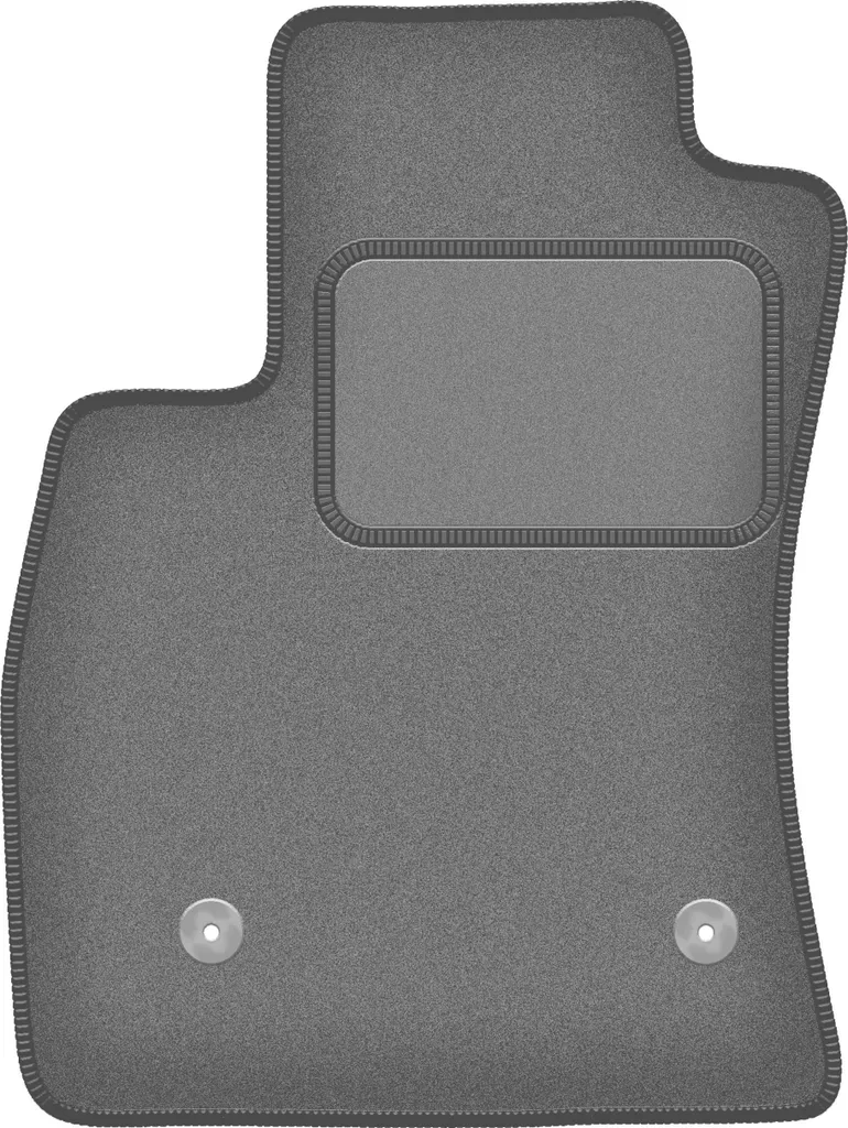 Tappetino conducente in velluto grafite compatibile con Fiat Doblo III (2021-, kombivan) – con fissaggi – su misura