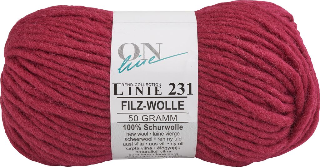 ONline Wolle Filzwolle Linie 231 50m 50g Farbe 0032