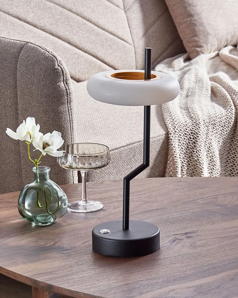 Luminaire de table noir style industriel en métal chic pour salon - 4