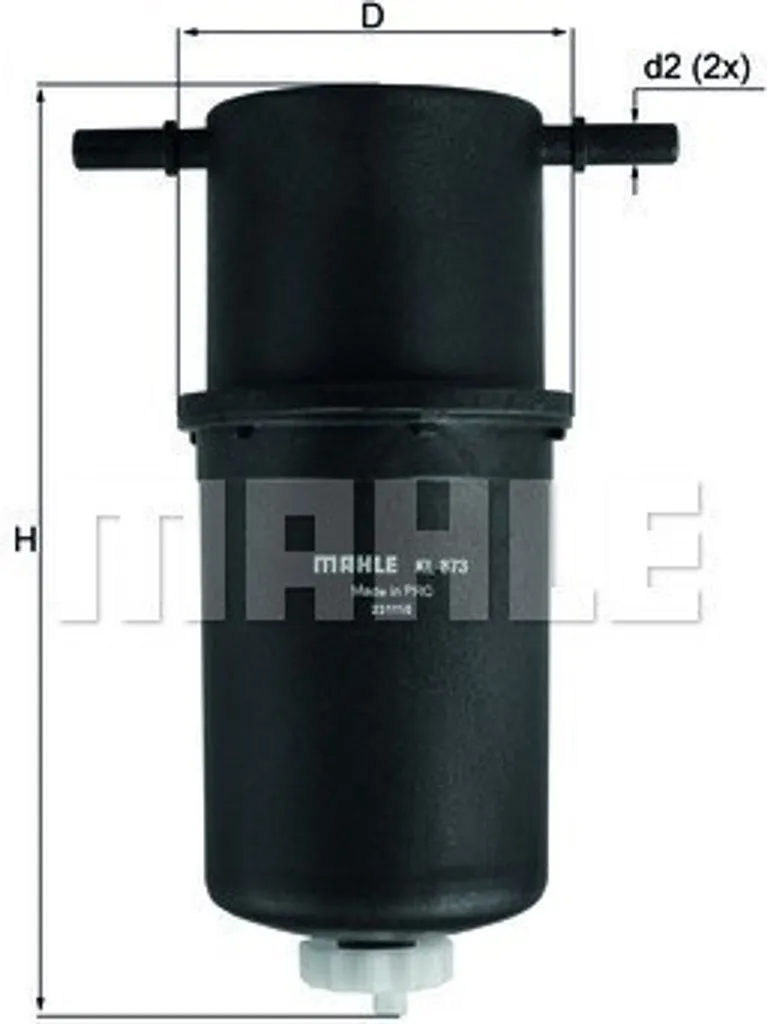 Filtre à carburant MAHLE ORIGINAL Mercedes Sprinter VW Crafter 2006-2017